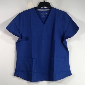 Fabletics Method 2-Pocket Scrub Top, Women's Size XL - Galaxy Blue